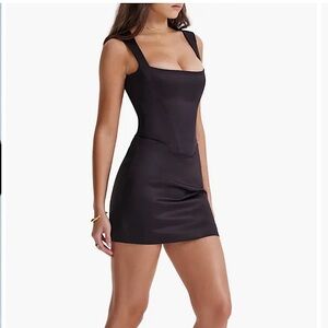 House of CB Black Corset Mini Dress Like New